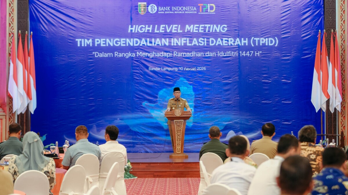 Gubernur Mirza Pimpin HLM TPID, Inflasi Lampung Dijaga Tetap Terkendali