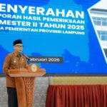 BPK Serahkan LHP Semester II, Pemprov Lampung Didorong Lampaui 80 Persen