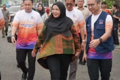 Eva Dwiana Lepas Peserta Bank Lampung Run 2026 di Tugu Adipura