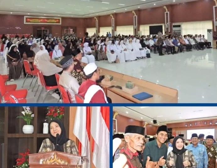 Eva Dwiana Tekankan Pentingnya Manasik bagi Calon Jemaah Umroh Hal tersebut disampaikan saat menghadiri kegiatan Manasik Umroh Tahap Pertama Kota Bandar Lampung Tahun 2026 yang digelar di Aula Gedung Semergo, Kantor Pemerintah Kota Bandar Lampung, Jumat (6/2/2026). Dalam sambutannya, Wali Kota menyampaikan bahwa manasik umroh memiliki peran penting sebagai bekal pengetahuan dan pemahaman bagi calon jemaah sebelum melaksanakan ibadah di Tanah Suci, agar pelaksanaannya sesuai dengan tuntunan syariat Islam. Ia juga berpesan kepada seluruh calon jemaah untuk mengikuti rangkaian manasik dengan sungguh-sungguh, menjaga kesehatan, serta mempersiapkan diri secara fisik dan mental. Diharapkan seluruh jemaah dapat menjalankan ibadah umroh dengan lancar, khusyuk, serta kembali ke tanah air dalam keadaan sehat dan memperoleh umroh yang mabrur. Pemerintah Kota Bandar Lampung terus mendukung pelaksanaan kegiatan keagamaan sebagai bagian dari upaya pembinaan umat dan peningkatan kualitas spiritual masyarakat.