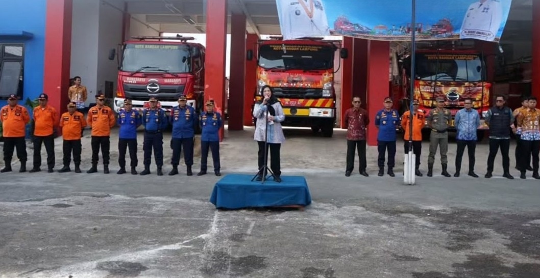 Apel di Damkar, Walikota Bandar Lampung Ingatkan OPD Respons Cepat dan Keselamatan