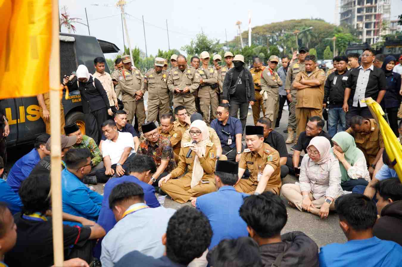 Demo PMII di Lampung, Wagub Jihan Janji Bawa Aspirasi Mahasiswa ke Pusat