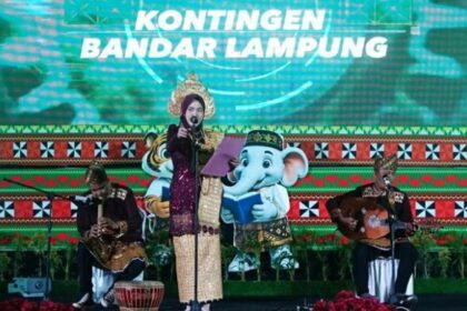 Musik Tradisional dan Puisi Lampung Warnai Penampilan Kontingen Bandar Lampung