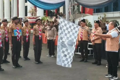 Gerak Jalan Pramuka Bandar Lampung Digelar, Peserta Adu Kekompakan dan Kreativitas
