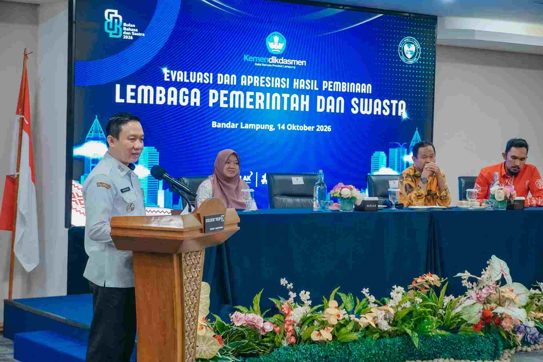 Sekda Marindo Buka Evaluasi Kebahasaan, Enam Lembaga Lampung Raih Apresiasi